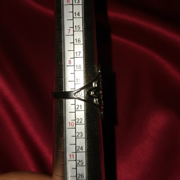 Silver Stainless Steel Witch Celtic Viking Cross Knot Fashion Ring Size 9 NWOT - Picture 5 of 6